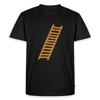 échelle - T-shirt Premium bio Homme - noir - Devant - Nico (187cm)