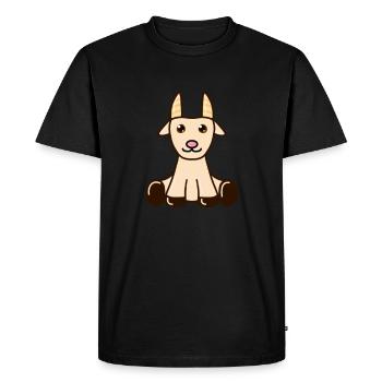 chèvre - T-shirt Premium bio Homme - noir - Devant - Nico (187cm)