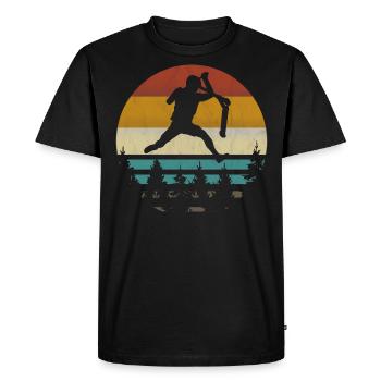Stuntscooter stunt scooter scooter retro vintag - Men's Premium Organic T-Shirt - black - Front - Nico (187cm)