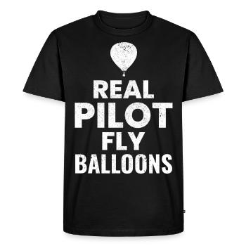Montgolfière Montgolfière Montgolfière - T-shirt Premium bio Homme - noir - Devant - Nico (187cm)