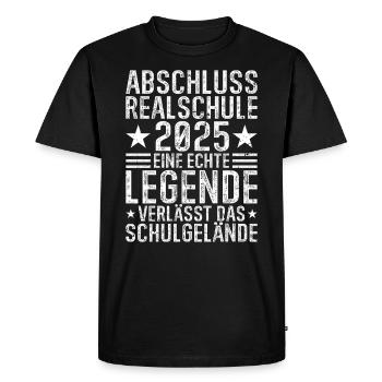 Secondary school graduation 2025 Legend leaves - Men's Premium Organic T-Shirt - black - Front - Nico (187cm)