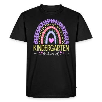 Kids Kindergarten Kid Rainbow Girl - Men's Premium Organic T-Shirt - black - Front - Nico (187cm)