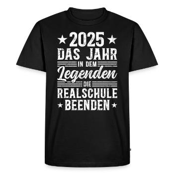 Remise des diplômes d’études secondaires 2025 : Fin des légendes - T-shirt Premium bio Homme - noir - Devant - Nico (187cm)
