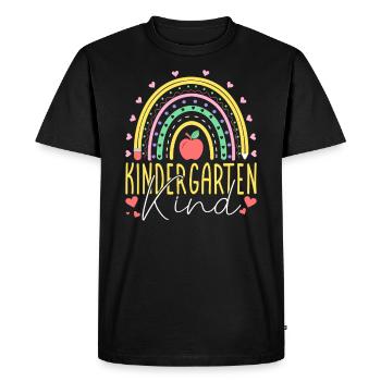 Kids Kindergarten Kid Rainbow Girl - Men's Premium Organic T-Shirt - black - Front - Nico (187cm)