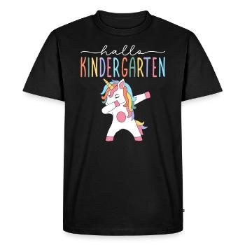 Hello Kindergarten Kindergarten Child Girl - Men's Premium Organic T-Shirt - black - Front - Nico (187cm)