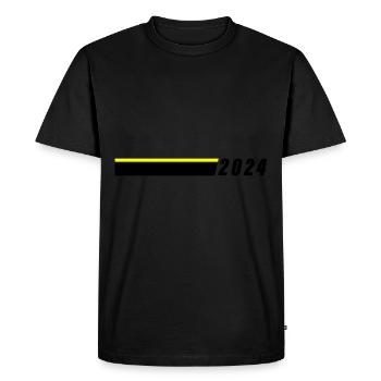 2024 year - Men's Premium Organic T-Shirt - black - Front - Nico (187cm)