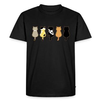 Funny Orange Cats/ Orange Cats are the best - Men's Premium Organic T-Shirt - black - Front - Nico (187cm)