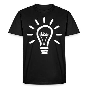 Idée d’ampoule - T-shirt Premium bio Homme - noir - Devant - Nico (187cm)
