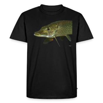 Brochet - T-shirt Premium bio Homme - noir - Devant - Nico (187cm)