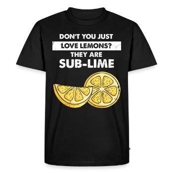 Limonade Limonade Limonade Limonade Stand Design - T-shirt Premium bio Homme - noir - Devant - Nico (187cm)