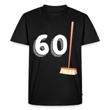 60 Balais Cadeau Humour Original Anniversaire - T-shirt Premium bio Homme - noir - Devant - Nico (187cm)