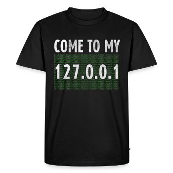 Come to My 127001 Programmer - Men's Premium Organic T-Shirt - black - Front - Nico (187cm)