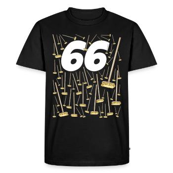 66 Balais Citation Anniversaire Homme Et Femme - T-shirt Premium bio Homme - noir - Devant - Nico (187cm)