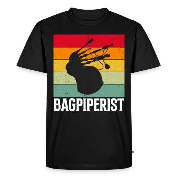 Bagpipe Design for Scotland Pride and Bagpipes - Men's Premium Organic T-Shirt - black - Front - Nico (187cm)