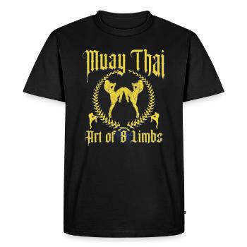 Kickboxing Muay Thaï - T-shirt Premium bio Homme - noir - Devant - Nico (187cm)