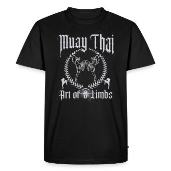 Kickboxing Muay Thaï - T-shirt Premium bio Homme - noir - Devant - Nico (187cm)