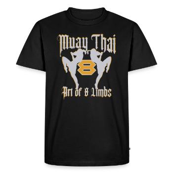 Muay Thaï - T-shirt Premium bio Homme - noir - Devant - Nico (187cm)