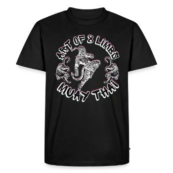 Muay Thai Thai Boxing Thailand - Men's Premium Organic T-Shirt - black - Front - Nico (187cm)