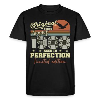August 1988 Birthday August 1988 Vintage August 1988 - Men's Premium Organic T-Shirt - black - Front - Nico (187cm)