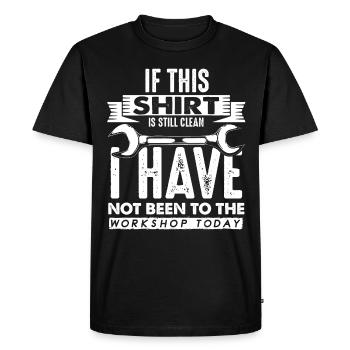 Mechanic Funny Gift Spurch Workshop - Men's Premium Organic T-Shirt - black - Front - Nico (187cm)