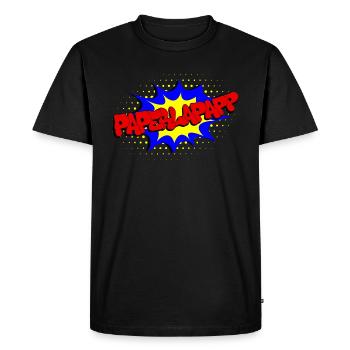 papperlapapp - T-shirt Premium bio Homme - noir - Devant - Nico (187cm)