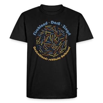 WordCloud (Fischland-Darß-Zingst-Edition) - Men's Premium Organic T-Shirt - black - Front - Nico (187cm)