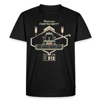 FORTSCHRITT E 512 DDR Mähdrescher - Männer Premium Bio T-Shirt - Schwarz - Vorne - Nico (187cm)