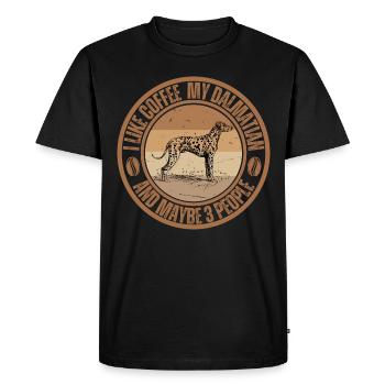 Café dalmate Café Pour chiens - T-shirt Premium bio Homme - noir - Devant - Nico (187cm)
