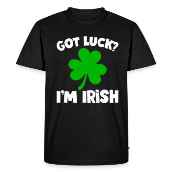 La Saint-Patrick Le bonheur des Irlandais Irlandais Luck - T-shirt Premium bio Homme - noir - Devant - Nico (187cm)