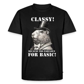Capybara - T-shirt Premium bio Homme - noir - Devant - Nico (187cm)