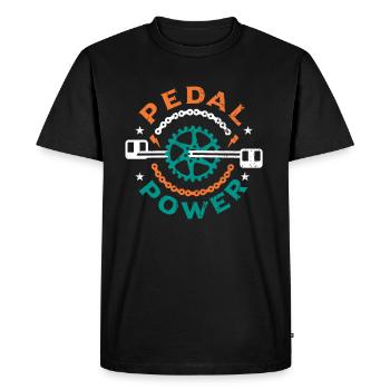Pedal Power Anti Ebike Bike Cycling - Men's Premium Organic T-Shirt - black - Front - Nico (187cm)
