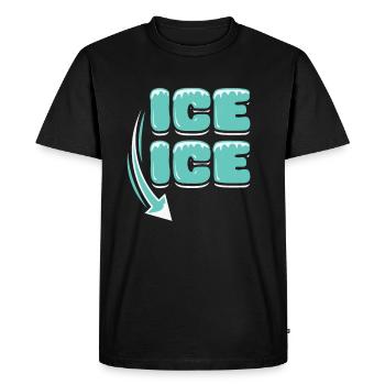 Annonce de grossesse - T-shirt Premium bio Homme - noir - Devant - Nico (187cm)