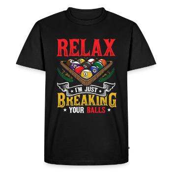 Billiards Pool Players - Men's Premium Organic T-Shirt - black - Front - Nico (187cm)