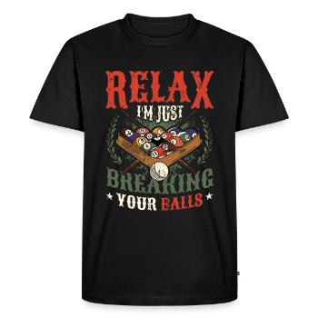 Billiards Pool Players - Men's Premium Organic T-Shirt - black - Front - Nico (187cm)