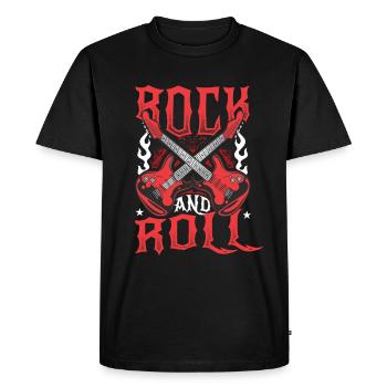 Rock'n'Roll - Men's Premium Organic T-Shirt - black - Front - Nico (187cm)