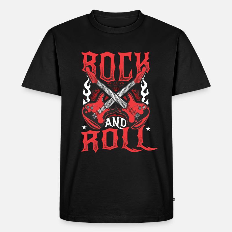 Rock'n'Roll - Maglietta ecologica premium da uomo - nero