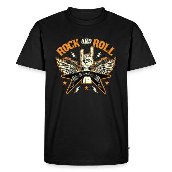 Rock'n'Roll - Men's Premium Organic T-Shirt - black - Front - Nico (187cm)