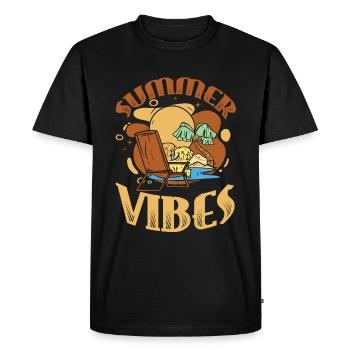 Summer Vibes Beach Club Summer Vacation - Men's Premium Organic T-Shirt - black - Front - Nico (187cm)