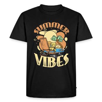 Summer Vibes Beach Club Summer Vacation - Men's Premium Organic T-Shirt - black - Front - Nico (187cm)