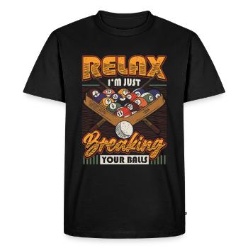 Billiards Pool Players - Men's Premium Organic T-Shirt - black - Front - Nico (187cm)