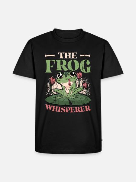 Der Froschflüsterer - Männer Premium Bio T-Shirt - Schwarz