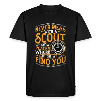 Ne jouez jamais avec un scout - T-shirt Premium bio Homme - noir - Devant - Nico (187cm)