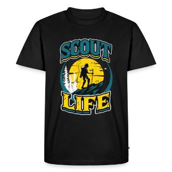 Scout Life Scout Camping Outdoor Scout - T-shirt Premium bio Homme - noir - Devant - Nico (187cm)