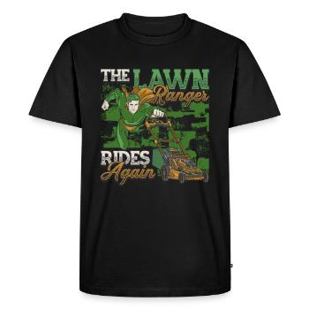 The Lawn Ranger Rides Again Lawn Care Lawn Mower - Men's Premium Organic T-Shirt - black - Front - Nico (187cm)