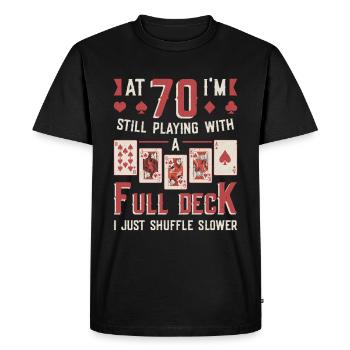 With seventy games, 70th birthday - Men's Premium Organic T-Shirt - black - Front - Nico (187cm)