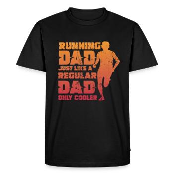 Courir papa, tout comme un papa ordinaire, seulement plus cool - T-shirt Premium bio Homme - noir - Devant - Nico (187cm)