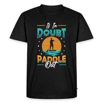 In case of doubt Paddle Out Standup Paddle Board - Men's Premium Organic T-Shirt - black - Front - Nico (187cm)
