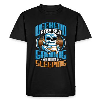 Jeu de prédiction de week-end avec une chance. - T-shirt Premium bio Homme - noir - Devant - Nico (187cm)
