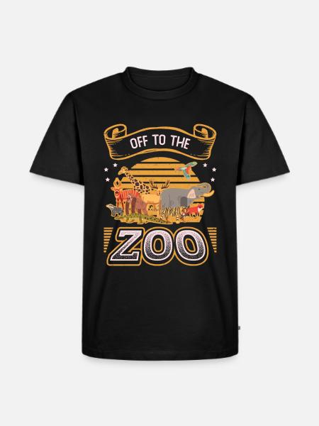 Off to the zoo - Men's Premium Organic T-Shirt - black