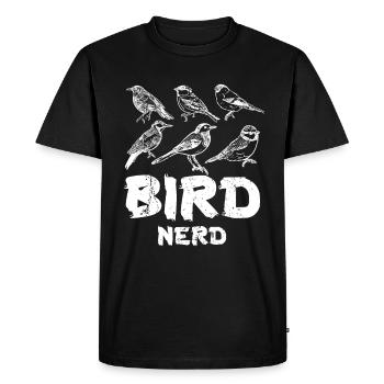 Bird Watching Nerd - Men's Premium Organic T-Shirt - black - Front - Nico (187cm)